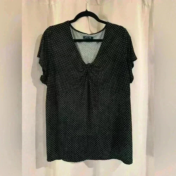 Women’s Polka Dot Chaps Blouse - Picture 1 of 5